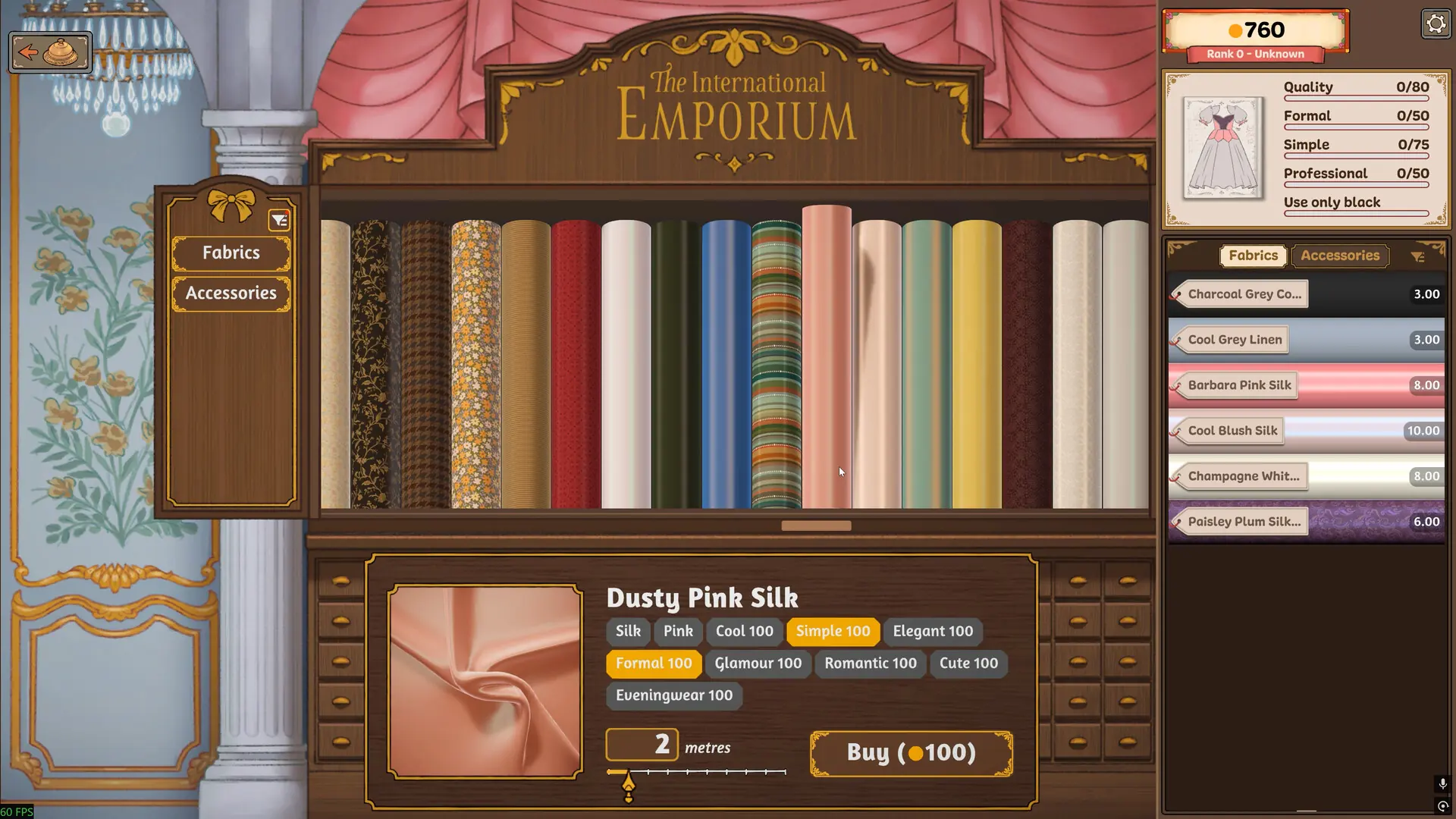 A loja de tecidos The International Emporium